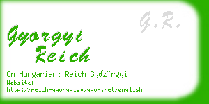 gyorgyi reich business card